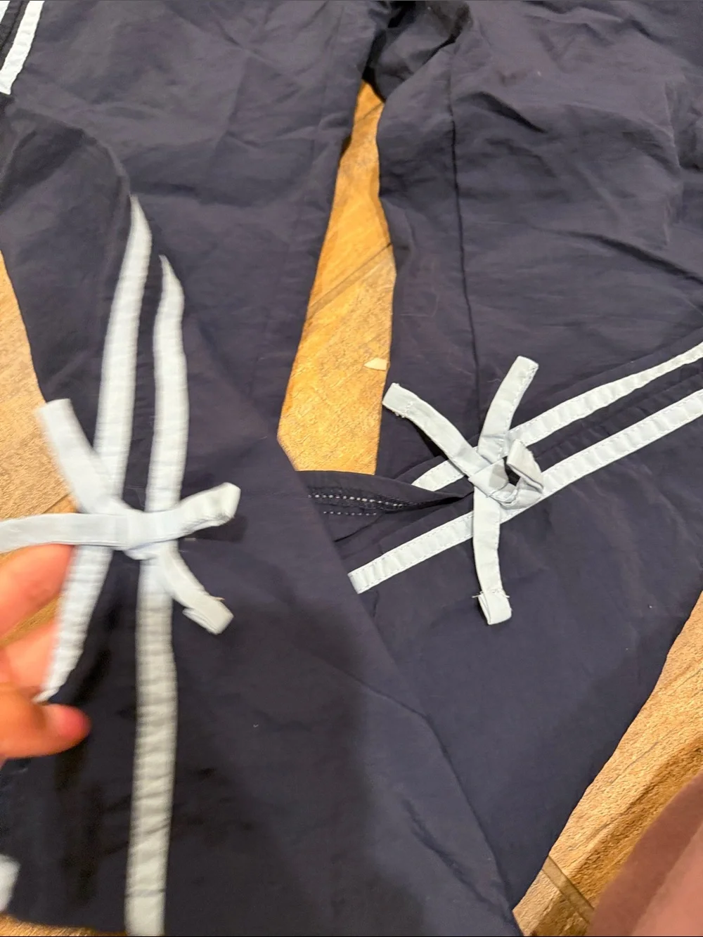 art class Navy Sweatpants with Light Blue Side Stripes